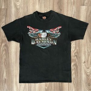 VTG Vintage 1998 Harley Davidson Eagle Made In USA Wisconsin T-Shirt Size L